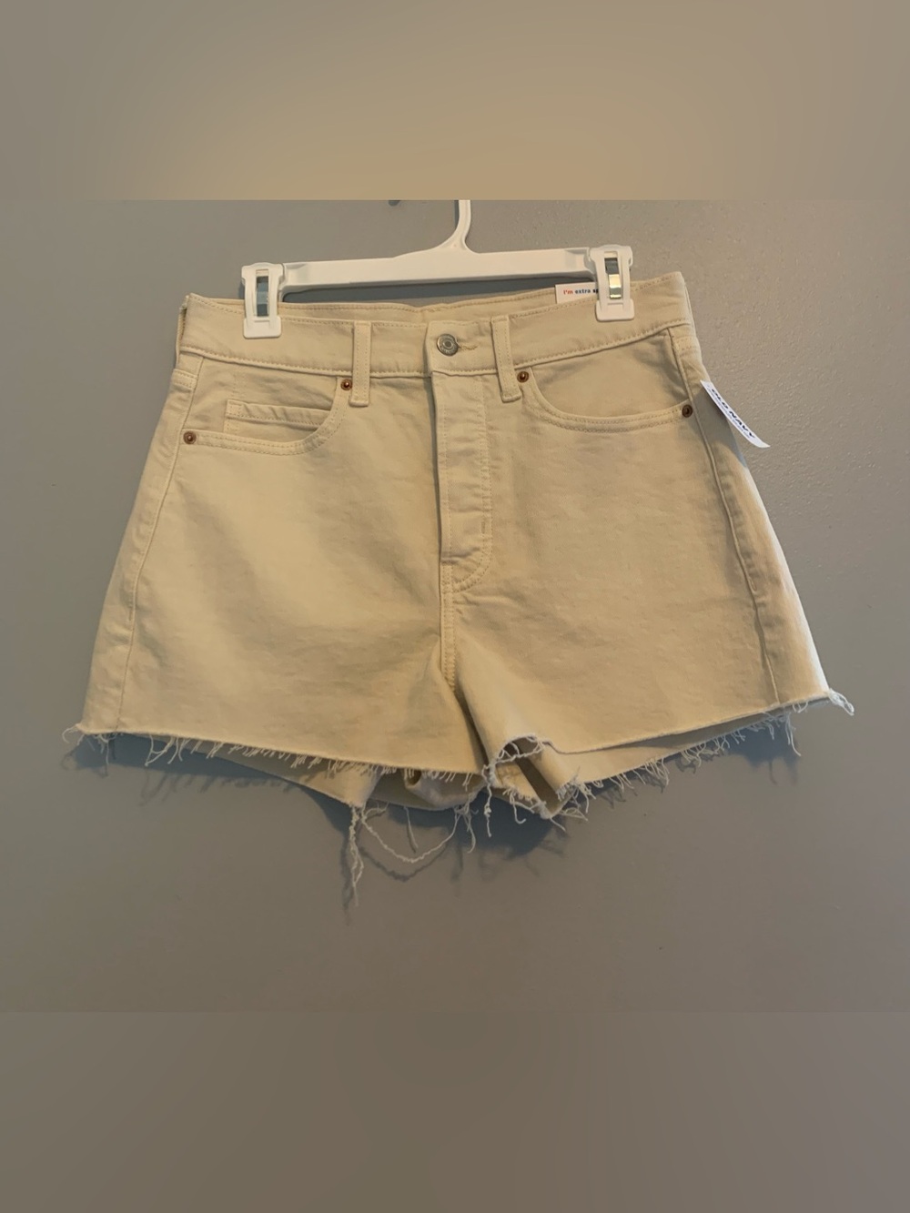 Old Navy Higher High-Rise Sky-Hi A-Line Cut-Off Denim Shorts